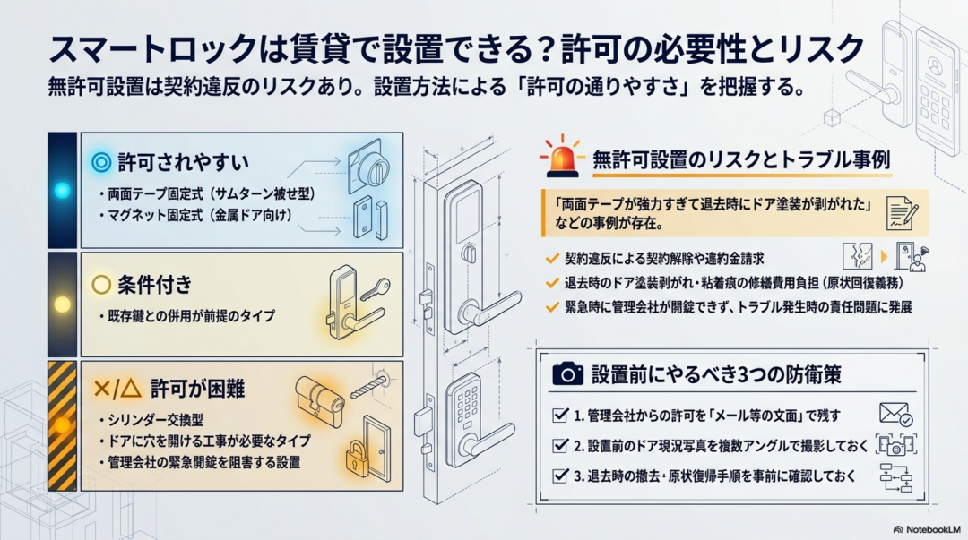 スマートロックは賃貸でも後付けできる|管理会社の許可申請から工事不要モデルの選び方まで | 一人暮らしスキル
